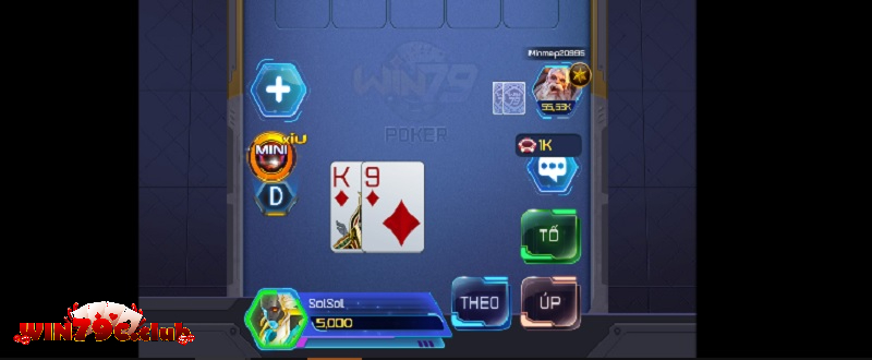 Tố là lựa chọn đánh ra một số tiền trong game bài Poker tại Win79
